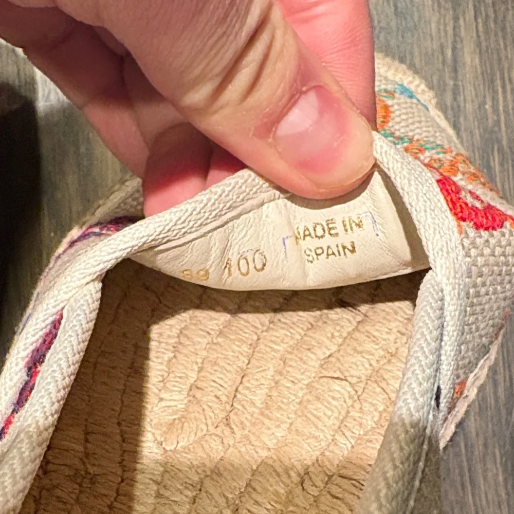 Gucci l’aveugle par amour Beige and Multicolor rainbow 39  Espadrilles Spain 9 - Picture 7 of 12